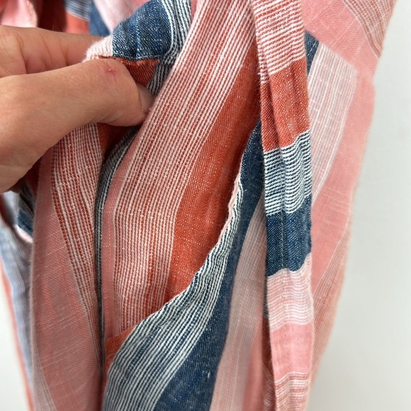 Lucky Brand Striped Blake Sleeveless Cropped Open Back Jumpsuit Romper XS - Picture 8 of 13